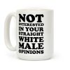 Not Interested In Your Straight White Male Opinions Coffee Mug Not Interested In Your Straight White Male Opinions Coffee Mug