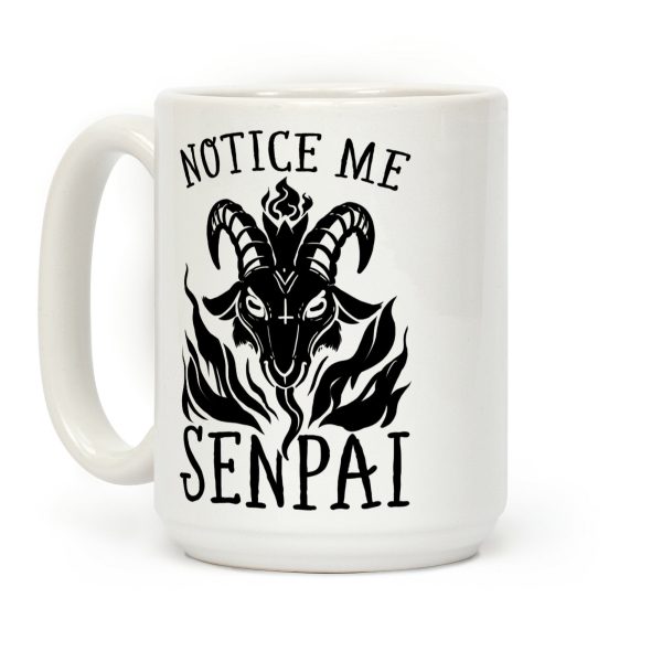 Notice Me Senpai! (Baphomet) Coffee Mug Notice Me Senpai! (Baphomet) Coffee Mug