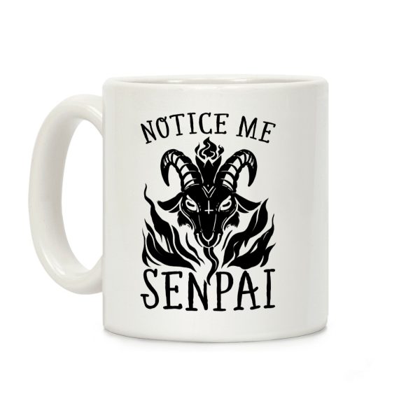 Notice Me Senpai! (Baphomet) Coffee Mug Notice Me Senpai! (Baphomet) Coffee Mug