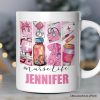 Nurse Life Personalized Mug, Coquette Medical Worker Appreciation Gift with Custom Name Nurse Life Personalized Mug, Coquette Medical Worker Appreciation Gift with Custom Name