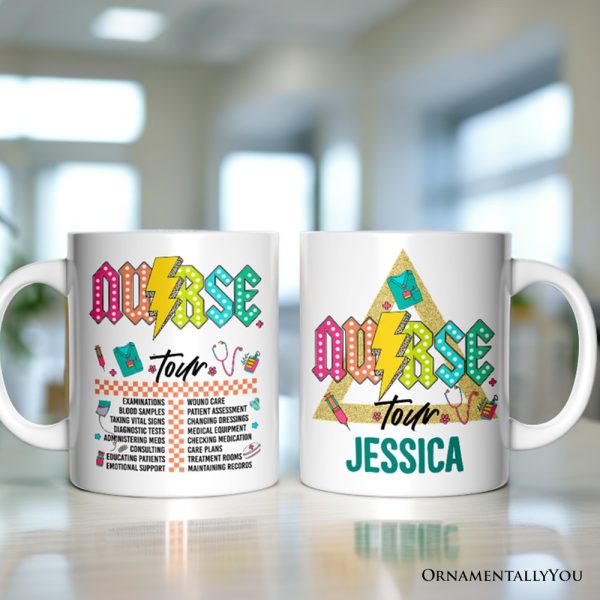 Nurse Life Tour Personalized Mug, Medical Worker Custom Gift with Name Nurse Life Tour Personalized Mug, Medical Worker Custom Gift with Name
