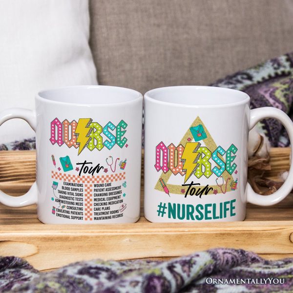 Nurse Life Tour Personalized Mug, Medical Worker Custom Gift with Name Nurse Life Tour Personalized Mug, Medical Worker Custom Gift with Name