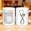 Nurse, Stethoscope and Heartbeat - Personalized Custom Coffee Mug - NUR016_MG Nurse, Stethoscope and Heartbeat - Personalized Custom Coffee Mug - NUR016_MG