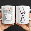 Nurse, Stethoscope and Heartbeat - Personalized Custom Coffee Mug - NUR016_MG Nurse, Stethoscope and Heartbeat - Personalized Custom Coffee Mug - NUR016_MG