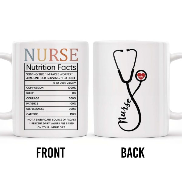Nurse, Stethoscope and Heartbeat - Personalized Custom Coffee Mug - NUR016_MG Nurse, Stethoscope and Heartbeat - Personalized Custom Coffee Mug - NUR016_MG