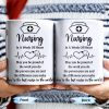 Nursing Is A Work Of Heart, Nurse Cap And Heart Rate Line - Personalized Custom Coffee Mug - DOC033_MG Nursing Is A Work Of Heart, Nurse Cap And Heart Rate Line - Personalized Custom Coffee Mug - DOC033_MG