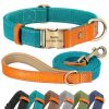 Nylon ID Dog Collar with Leash Nylon ID Dog Collar with Leash