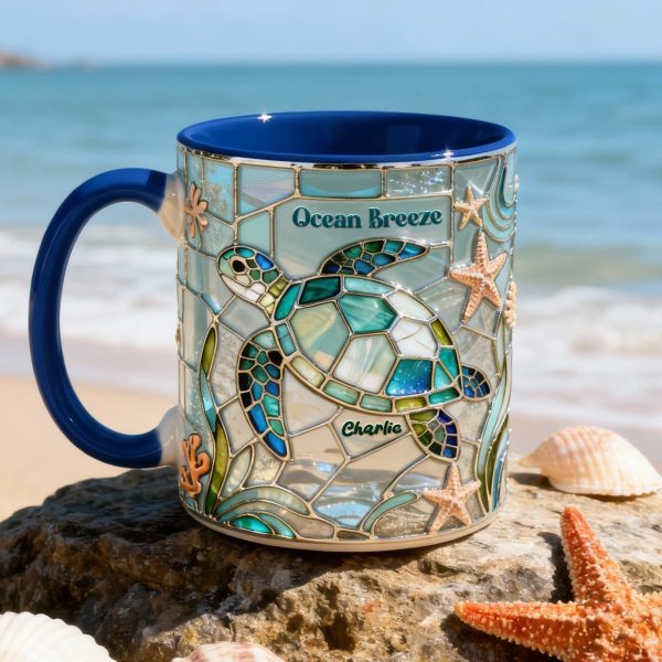 Ocean Breeze Turtle Coffee Accent Mug - Personalized Gift For Turtle Lovers 03HYLU210126 Ocean Breeze Turtle Coffee Accent Mug - Personalized Gift For Turtle Lovers 03HYLU210126