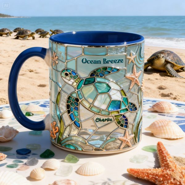 Ocean Breeze Turtle Coffee Accent Mug - Personalized Gift For Turtle Lovers 03HYLU210126 Ocean Breeze Turtle Coffee Accent Mug - Personalized Gift For Turtle Lovers 03HYLU210126