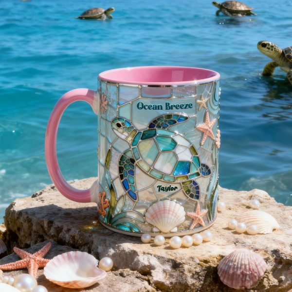 Ocean Breeze Turtle Coffee Accent Mug - Personalized Gift For Turtle Lovers 03HYLU210126 Ocean Breeze Turtle Coffee Accent Mug - Personalized Gift For Turtle Lovers 03HYLU210126
