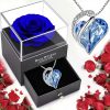 Ocean Heart Eternal Rose Necklace Gift Box for Valentine's Day and Mother's Day Ocean Heart Eternal Rose Necklace Gift Box for Valentine's Day and Mother's Day