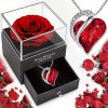 Ocean Heart Necklace with Eternal Rose Gift Box Ocean Heart Necklace with Eternal Rose Gift Box