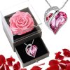 Ocean Heart Necklace with Eternal Rose Gift Box Ocean Heart Necklace with Eternal Rose Gift Box