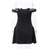 Off-Shoulder A-Line Mini Dress Off-Shoulder A-Line Mini Dress