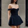 Off-Shoulder A-Line Mini Dress Off-Shoulder A-Line Mini Dress