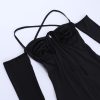 Off-shoulder Strappy Backless Tie-Up Mini Dress Off-shoulder Strappy Backless Tie-Up Mini Dress