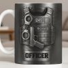Officer, Badge, Handcuffs, And Gun - Personalized Custom Coffee Mug - OFC025_MG Officer, Badge, Handcuffs, And Gun - Personalized Custom Coffee Mug - OFC025_MG