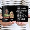 OH CRAP Fist-Bump Duo White Ceramic Mug, Custom Fist-Bump Cup, Creative Fathers Day Gift from Daughter OH CRAP Fist-Bump Duo White Ceramic Mug, Custom Fist-Bump Cup, Creative Fathers Day Gift from Daughter