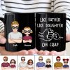 OH CRAP Fist-Bump Duo White Ceramic Mug, Custom Fist-Bump Cup, Creative Fathers Day Gift from Daughter OH CRAP Fist-Bump Duo White Ceramic Mug, Custom Fist-Bump Cup, Creative Fathers Day Gift from Daughter