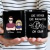 OH CRAP Fist-Bump Duo White Ceramic Mug, Custom Fist-Bump Cup, Creative Fathers Day Gift from Daughter OH CRAP Fist-Bump Duo White Ceramic Mug, Custom Fist-Bump Cup, Creative Fathers Day Gift from Daughter
