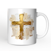 Oil Brushstroke Cross Personalized Mug, Christian Faith Jesus Easter Gift with Custom Name Oil Brushstroke Cross Personalized Mug, Christian Faith Jesus Easter Gift with Custom Name