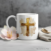 Oil Brushstroke Cross Personalized Mug, Christian Faith Jesus Easter Gift with Custom Name Oil Brushstroke Cross Personalized Mug, Christian Faith Jesus Easter Gift with Custom Name