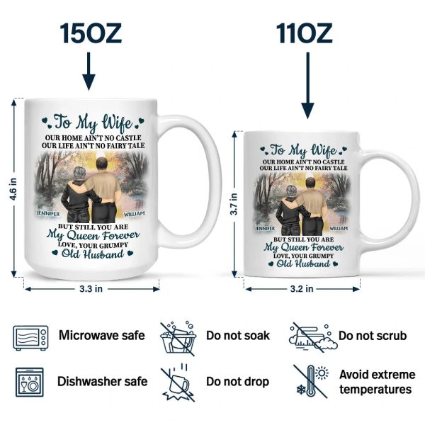 Old Couple Our Home Ain't No Castle - Personalized Mug Old Couple Our Home Ain't No Castle - Personalized Mug