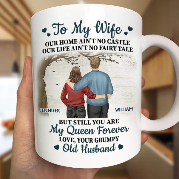 Old Couple Our Home Ain't No Castle - Personalized Mug Old Couple Our Home Ain't No Castle - Personalized Mug