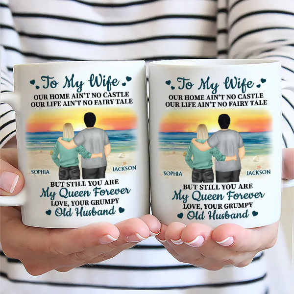 Old Couple Our Home Ain't No Castle - Personalized Mug Old Couple Our Home Ain't No Castle - Personalized Mug