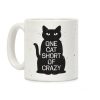 One Cat Short of Crazy Coffee Mug One Cat Short of Crazy Coffee Mug