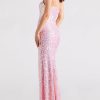 One-Shoulder Sequin High Side Slit A-line Formal Dress One-Shoulder Sequin High Side Slit A-line Formal Dress