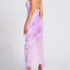 Open Back Ruffle Frill V Neck Split Maxi Dress Open Back Ruffle Frill V Neck Split Maxi Dress