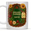 Organic Farming, Sunflower And Ladybug Design - Personalized Custom Coffee Mug - FAM383_MG Organic Farming, Sunflower And Ladybug Design - Personalized Custom Coffee Mug - FAM383_MG
