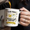 Our First Father's Day Together, Beer Mug and Baby Bottle - Personalized Custom Coffee Mug - DAD126_MG Our First Father's Day Together, Beer Mug and Baby Bottle - Personalized Custom Coffee Mug - DAD126_MG