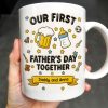 Our First Father's Day Together, Beer Mug and Baby Bottle - Personalized Custom Coffee Mug - DAD126_MG Our First Father's Day Together, Beer Mug and Baby Bottle - Personalized Custom Coffee Mug - DAD126_MG