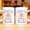 Our First Mother's Day, Mom and Lucia Together, Baby Feet and Hearts - Personalized Custom Coffee Mug - MOM094_MG Our First Mother's Day, Mom and Lucia Together, Baby Feet and Hearts - Personalized Custom Coffee Mug - MOM094_MG
