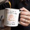 Our First Mother's Day, Mom and Lucia Together, Baby Feet and Hearts - Personalized Custom Coffee Mug - MOM094_MG Our First Mother's Day, Mom and Lucia Together, Baby Feet and Hearts - Personalized Custom Coffee Mug - MOM094_MG