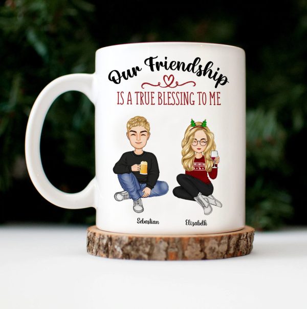 Our Friendship Is A True Blessing To Me - Christmas, Gifts For Colleagues, Coworker, Bestie - Personalized Mug Our Friendship Is A True Blessing To Me - Christmas, Gifts For Colleagues, Coworker, Bestie - Personalized Mug