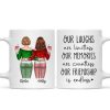 Our Friendship Is Endless Besties Back View Christmas Personalized Mug Our Friendship Is Endless Besties Back View Christmas Personalized Mug
