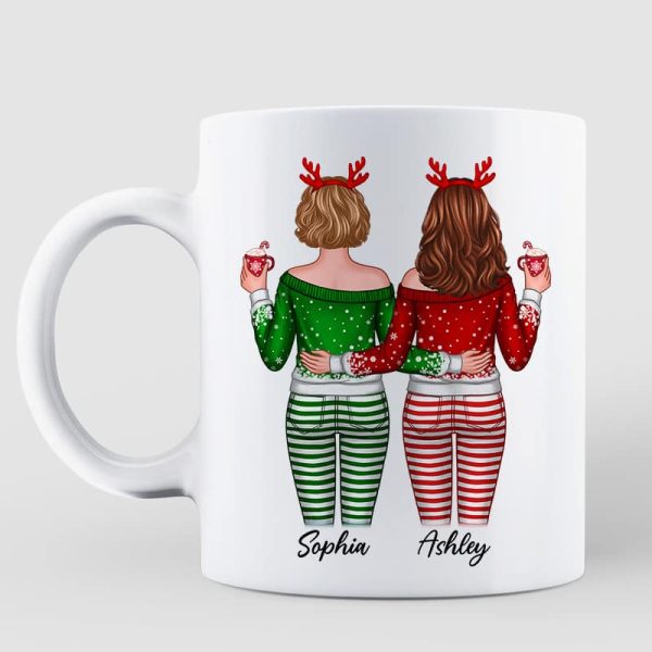 Our Friendship Is Endless Besties Back View Christmas Personalized Mug Our Friendship Is Endless Besties Back View Christmas Personalized Mug