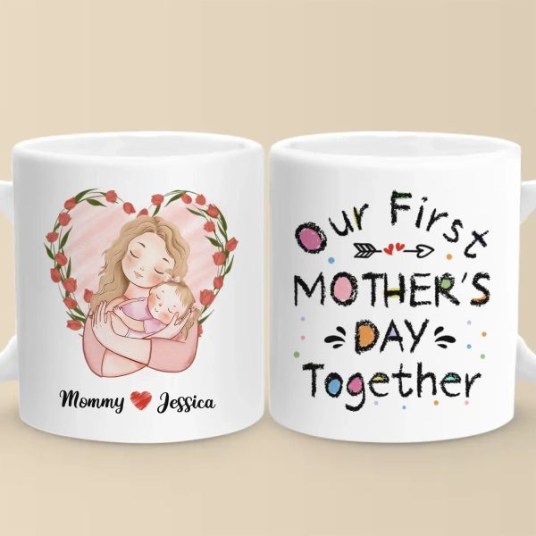 Our Journey Begins With Love - Family Personalized Custom Mug - Mother's Day, Baby Shower Gift, Gift For First Mom Our Journey Begins With Love - Family Personalized Custom Mug - Mother's Day, Baby Shower Gift, Gift For First Mom