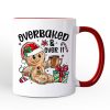 Overbaked & Over It Gingerbread Personalized Mug, Tired Christmas Funny Holiday Gift with Custom Name Overbaked & Over It Gingerbread Personalized Mug, Tired Christmas Funny Holiday Gift with Custom Name