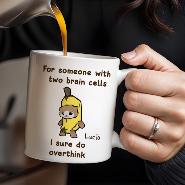 Overthinking Sloth Banana Humor Mug - Personalized Custom Coffee Mug - BST131_MG Overthinking Sloth Banana Humor Mug - Personalized Custom Coffee Mug - BST131_MG