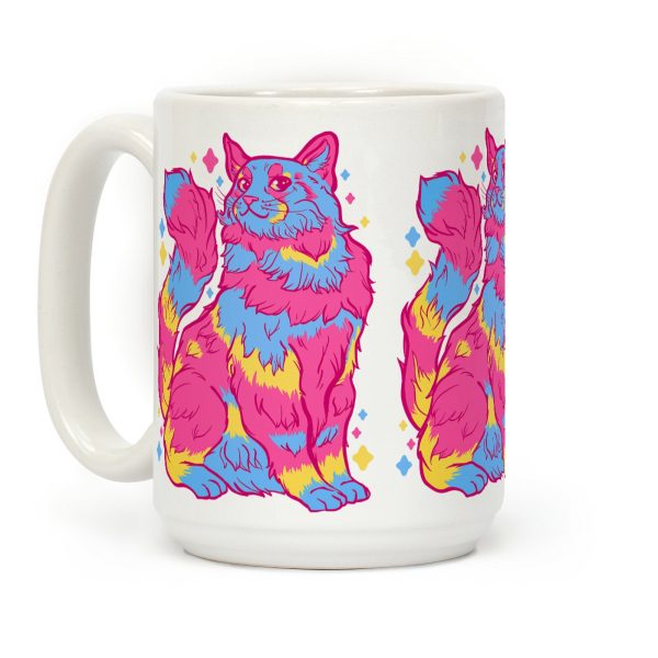 Pansexual Pride Cat Coffee Mug Pansexual Pride Cat Coffee Mug