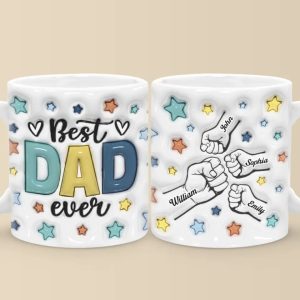 Papa, You Are My Anchor In A Stormy Sea - Family Personalized Custom 3D Inflated Effect Printed Mug - Father's Day, Gift For Dad