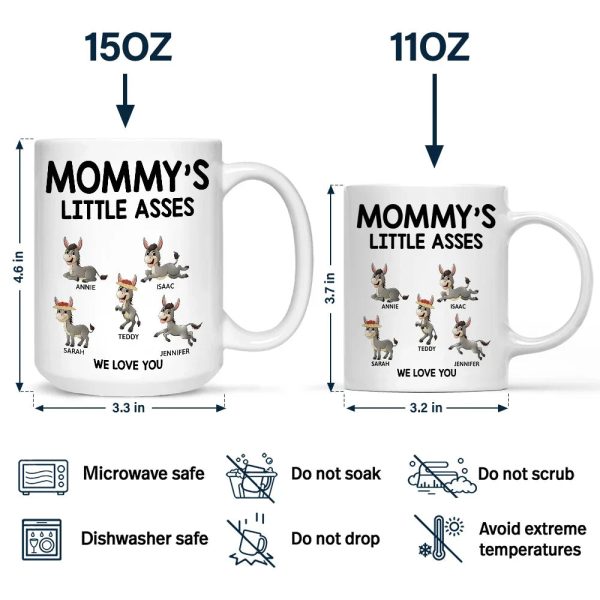Papa's Little Donkeys - Personalized Mug Papa's Little Donkeys - Personalized Mug