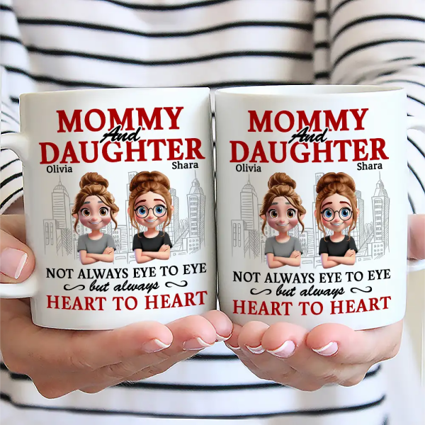 Parents And Children Always Heart To Heart - Personalized Mug Parents And Children Always Heart To Heart - Personalized Mug