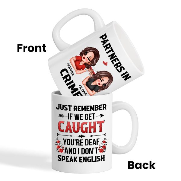 Partner In Crime Besties Funny Friendship Gift Best Friend Personalized Mug Partner In Crime Besties Funny Friendship Gift Best Friend Personalized Mug