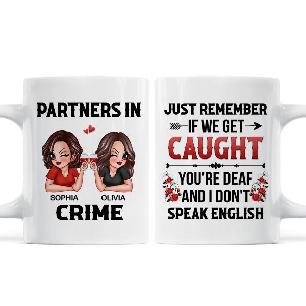 Partner In Crime Besties Funny Friendship Gift Best Friend Personalized Mug Partner In Crime Besties Funny Friendship Gift Best Friend Personalized Mug
