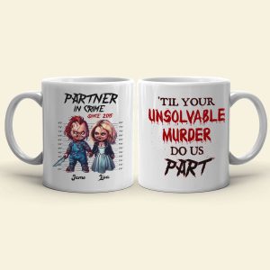Partner in Crime, Till Murder Couple Do Us Part, Personalized Mug, Couple Gift